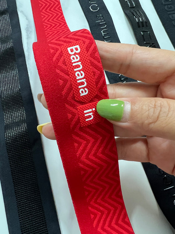 nylon elastic with logo letters for garment sewing