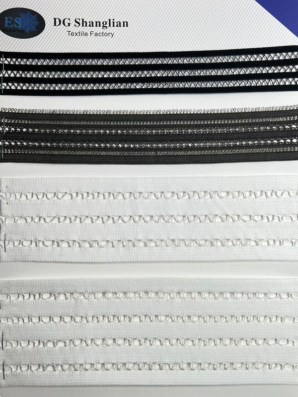 2 inch black white fashion elastic waistband for dress sewing