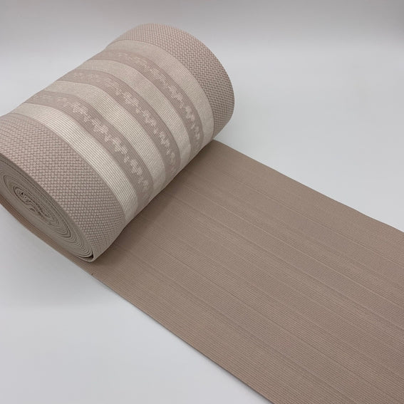 beige color fabric elastic Knitted Stretch Fabric for Slimming Weight Belts