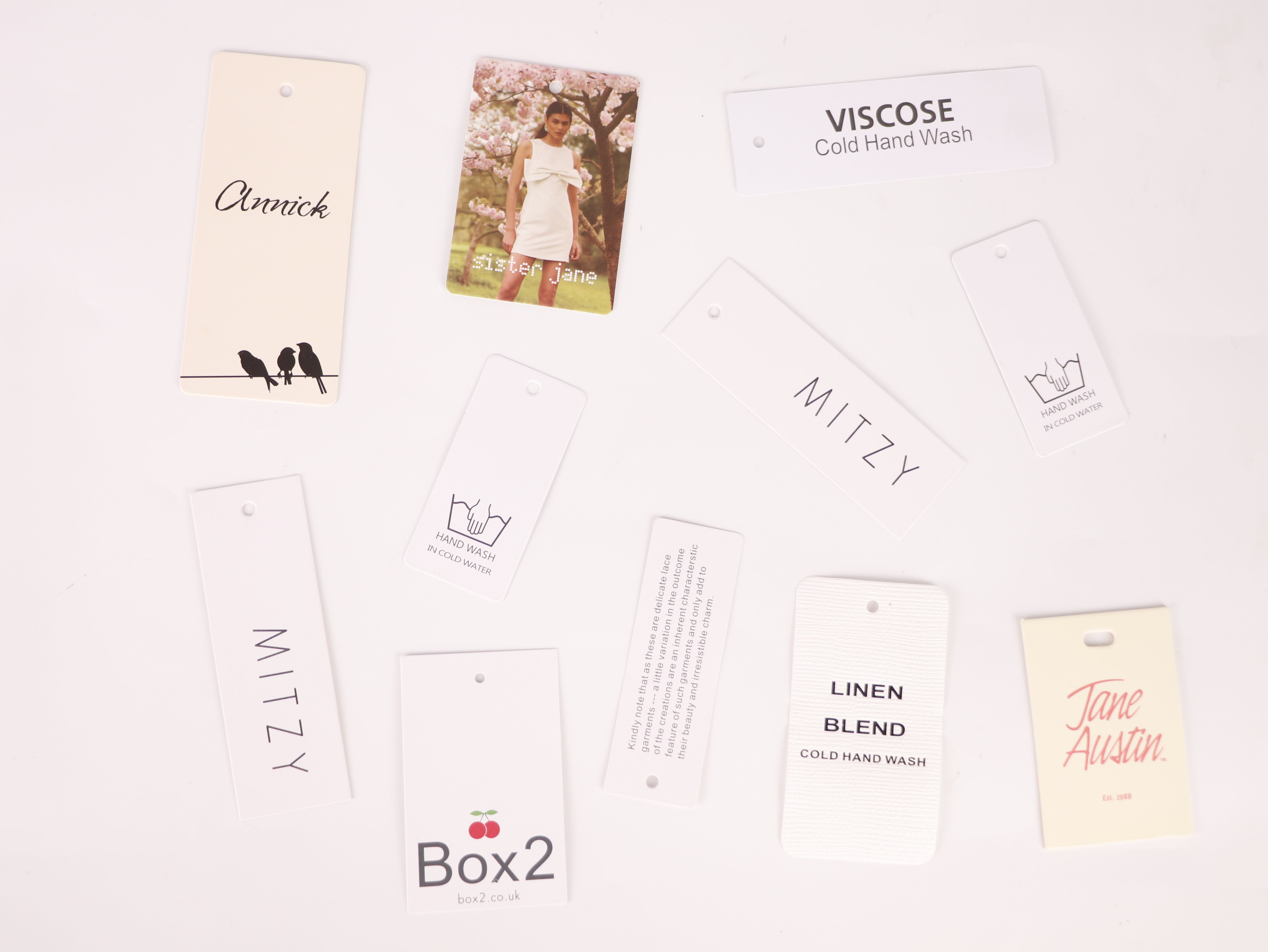 Hand Tag Sticker hang tags for clothing custom hand tags – SL Elastic